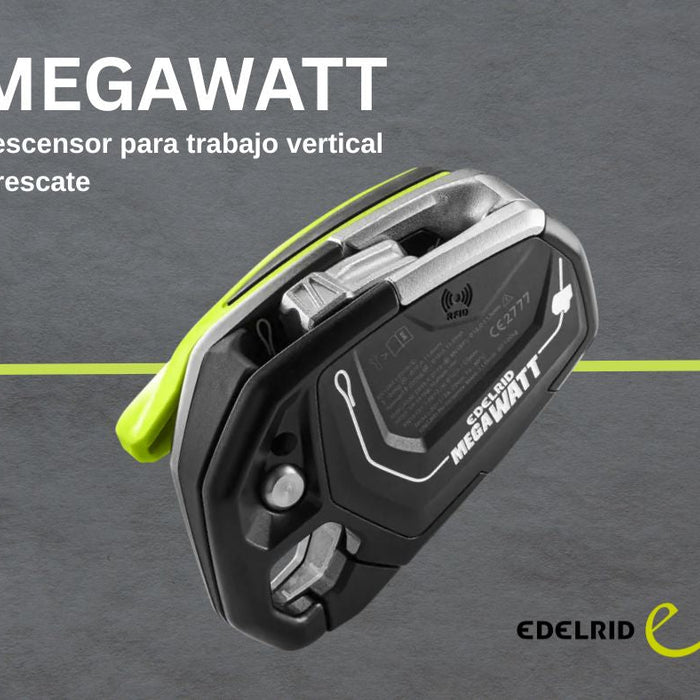 Edelrid Megawatt: descensor para trabajo vertical y rescate - Ameyalli
