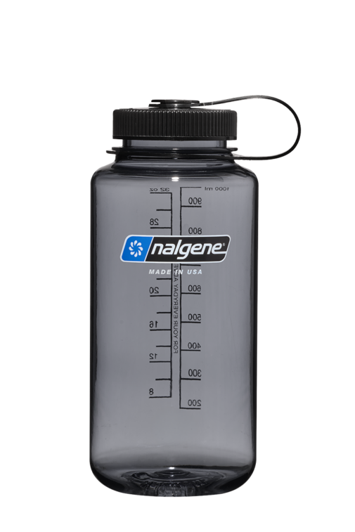 Nalgene Boca Ancha 1 lt– Gris Con Negro