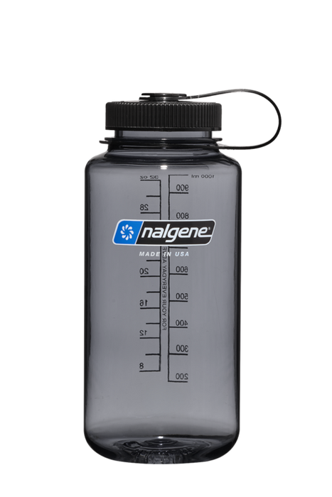 Nalgene Boca Ancha 1 lt– Gris Con Negro