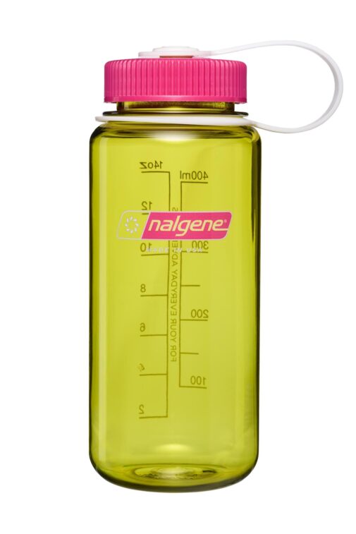 Botella Nalgene Boca Ancha 1 lt Verde Endive con Fucsia