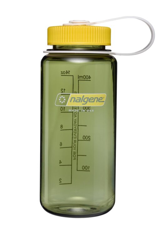 Botella Nalgene Boca Ancha 1lt verde olivo con freesia