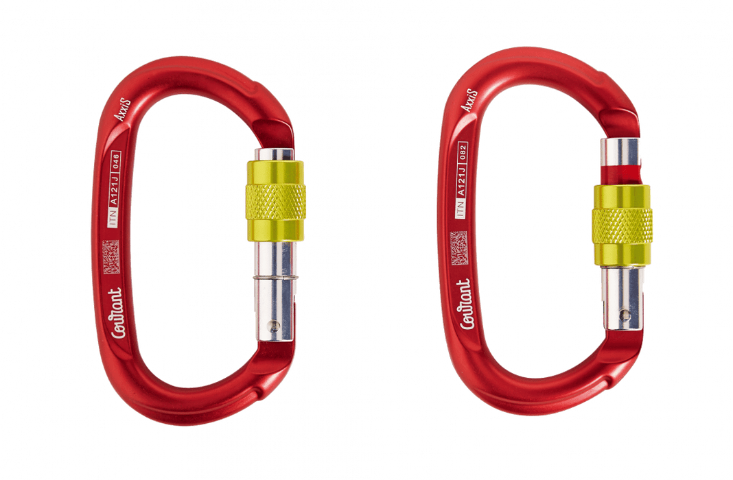Mosqueton alumnio oval con seguro rosca AXXIS - Mosquetones - Ameyalli