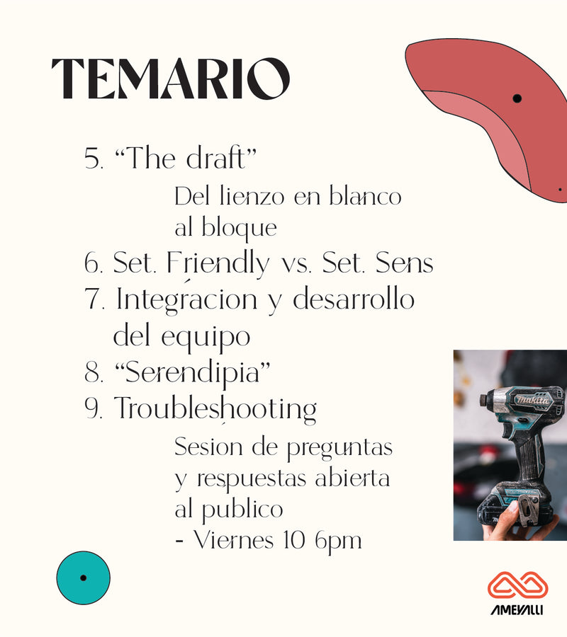 Taller en Fundamentos y Sensaciones en el Routesetting por Omar Disraeli