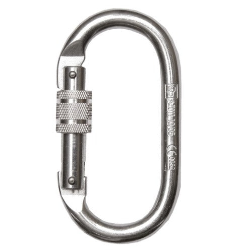 Mosqueton Safetop Oval Acero Seguro Rosca 22kN 80112J