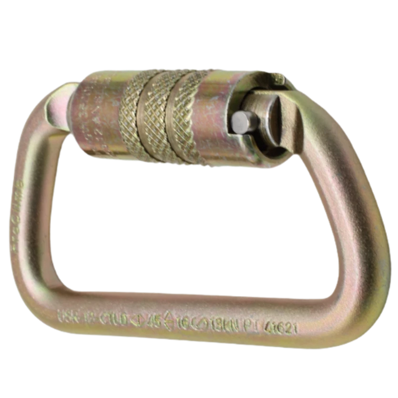 Mosquetón de acero D seguro twist 45 kN USR